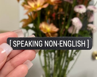 Speaking Non-English sticker| Bad Bunny Grammys Sticker| Bad Bunny Waterproof Sticker|Funny Sticker| Latino Waterproof Sticker