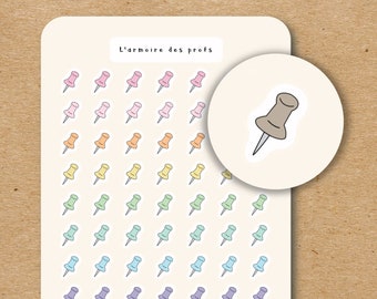 PUSH PIN Icon Planner Stickers / Stationery Stickers / Organization Planner / To Do List Planner Stickers