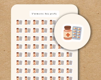 PILL Stickers / Prescription Icon Planner Stickers / Medicine Tracker