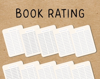 BOOK RATING Stickers, Book Review Tracker, Reading Log, Bookish Planner Stickers, Bookclub Essential, Reading Journal Tracker