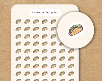 TACO Icon Stickers / Tacos Icon Planner Stickers