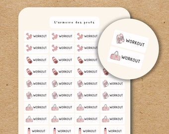 WORKOUT Stickers / Fitness Planner Stickers / Hobbies Sport Stickers