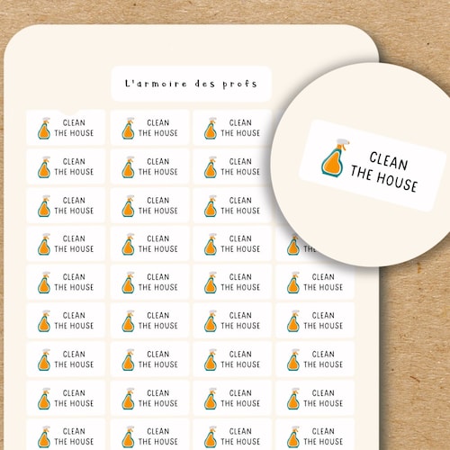 CLEANING Icon Stickers / Chores Planner Stickers / Household Etsy