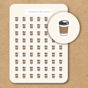 COFFEE To Go Cup Planner Stickers, Coffee Mug Sticker Set, Coffee Lover Gift, Iced Coffee, Cute Stickers