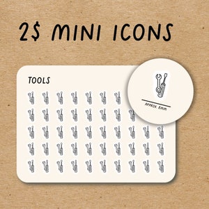 TOOLS Mini Icon Stickers for Planner / House Icon Stickers / House Renovation Minimal Planner Stickers