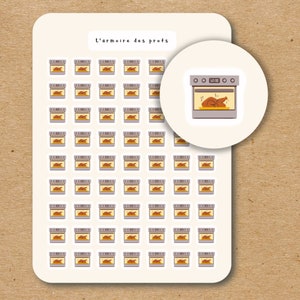OVEN Icon Sticker Sheet / Clean The Oven Planner Stickers