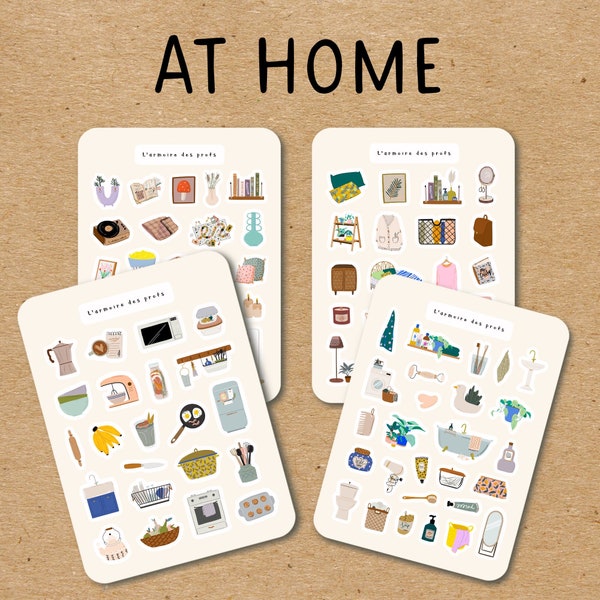 COZY Theme Sticker Sheet / Hygge Planner Stickers / Cozy at Home Stickers Pack
