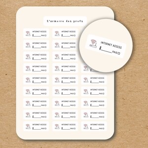 ACCESO A INTERNET Pegatinas de presupuesto para diarios y cuadernos de planificadores, pegatinas de seguimiento de finanzas de gastos, diario financiero, pegatinas de facturas vencidas