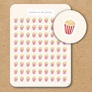 POPCORN Icon Stickers / Movie Night Planner Stickers / Movie Functional Planner Stickers