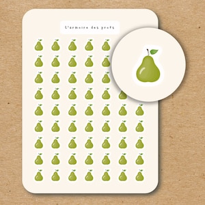 PEAR Stickers / Fruit and Veggie Planner Stickers