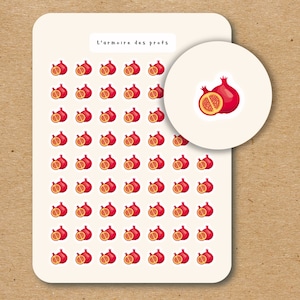 POMEGRANATE Stickers / Fruit and Veggie Planner Stickers