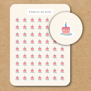 BIRTHDAY CUPCAKE Icon Stickers for Planner / Birthday Planner Stickers / Celebration Stickers