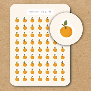ORANGE Planner pegatinas, pegatinas de alimentos saludables, pegatinas lindas, regalo foodie, accesorios del planificador, alimentación saludable, pegatinas de planificación de comidas