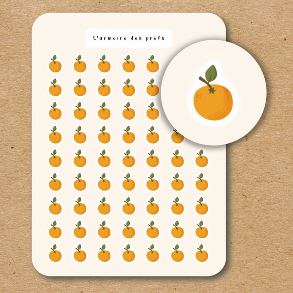 ORANGE Planner Stickers, Healthy Food Stickers, Cute Stickers, Foodie Gift, Planner Accessories, Healthy Eating, Meal Planning Stickers