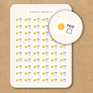 BILL DUE Pegatinas del planificador de presupuestos, Planificador minimalista, Pegatinas de seguimiento de finanzas de gastos, Diario financiero, Pegatinas de facturas vencidas