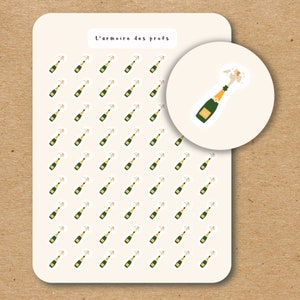 CHAMPAGNE Icoonstickers / Feeststickers / Feestplannerstickers