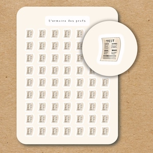 TEST Examen School Planner Stickers, Schoolherinneringen, Studentenorganisatie, Studieklas Student Stickers