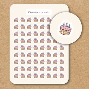 BIRTHDAY CAKE Icon Stickers / Birthday Planner Stickers