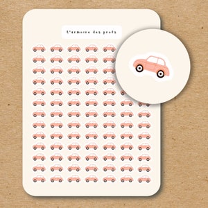 Pegatinas del planificador de coches / pegatinas del planificador de iconos del coche / pegatinas de pago del coche