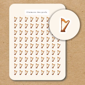 HARP-icoonstickers / Muziekinstrumentplannerstickers