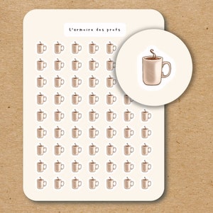COFFEE Planner Stickers, Coffee Mug Sticker Set, Coffee Lover Gift, Iced Coffee, To Go Cup, Cute Stickers