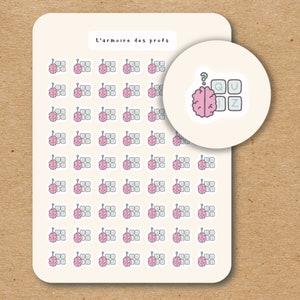 QUIZ Icon Planner Stickers / Exam Student Planner Stickers / School Reminder Stickers