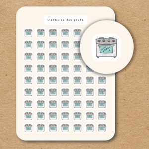 OVEN Icon Sticker Sheet / Clean The Oven Planner Stickers