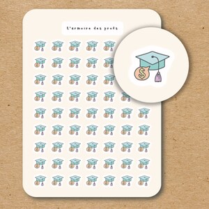 Pegatinas de MATRÍCULA para Planificador / Pegatinas de Presupuesto de Préstamos Estudiantiles / Rastreador de Finanzas / Pegatinas de Planificador Financiero