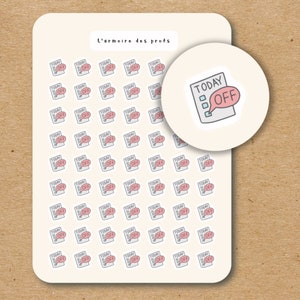 DAG UIT Icoonstickers / Vakantieplannerstickers / Zelfzorg Me Tijdstickers / Rustdagstickers