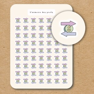 GELDÜBERTRAGUNGS-Aufkleber für Planer / Bill Due Planner Sticker / Payday Finance Tracker / Pay Bills Reminder