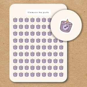 CANDLE Icon Sticker Sheet / Candle Planner Stickers