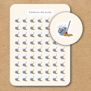 MOP Stickers for Planner / Household Stickers / Chores Planner Stickers / Cleaning Stickers