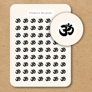 OM Icon Stickers / Fitness Stickers Sheet  / Yoga Poses Stickers / Workout Planner Stickers