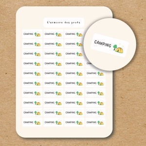 CAMPING Sticker Sheet / Outdoor Adventure / Travel Stickers Planner & Journal Sticker Sheet