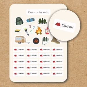 CAMPING Sticker Sheet / Planner & Journal Sticker Sheet