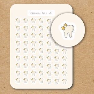Adesivos de ícone de DENTE para planejador/folha de adesivos de dentista/adesivos de planejador de cuidados odontológicos