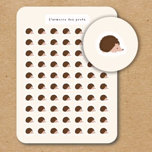 HEDGEHOG Icon Stickers / Hedgehog Planner Stickers / Cute Animal Sticker Sheet