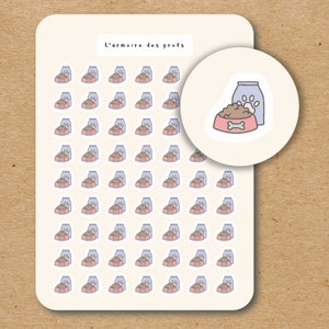 DOG FOOD Stickers, Pet Care Planner Stickers, Dog Care, Cute Paw Prints, Dog Stickers