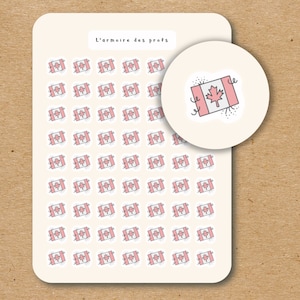 CANADA Icon Planner Stickers / Canadian Flag Planner Stickers / Travel Stickers for Planner & Journal
