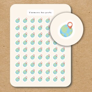 LOCATION Icon Sticker / Kartenplaner Sticker / Reiseaufkleber