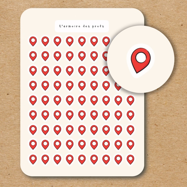 LOCATIE Pictogram Stickers / Kaart Planner Stickers