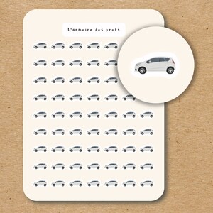 Pegatinas del planificador de coches / pegatinas del planificador de iconos del coche / pegatinas de pago del coche