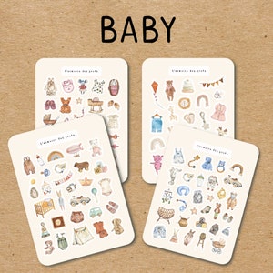 BABY Sticker Sheet Pack / Fun & Cute Baby Stickers for Planners / Stickers Pack
