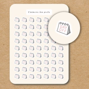 DAY OFF Icon Stickers / Vacation Planner Stickers / Self-Care Me Time Stickers / Rest Day Stickers