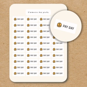 PAY DAY Aufkleber für Planer / Zahltagsaufkleber / Finanz-Tracker / Finanzplaner-Aufkleber