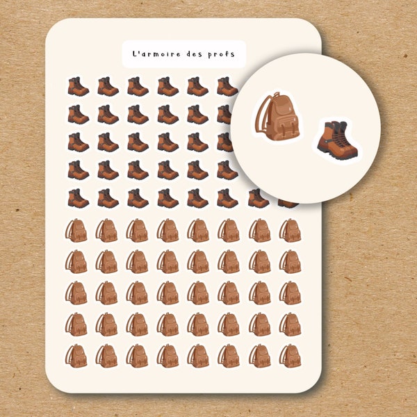 HIKING BOOTS Sticker Sheet / Hike Planner Stickers