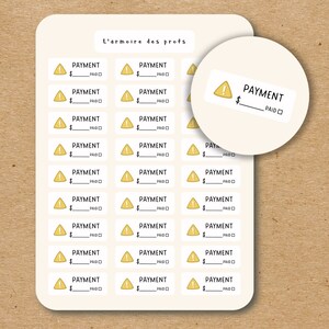 PAGO Pegatinas de presupuesto / Rastreador de finanzas / Pegatinas del planificador de presupuesto / Pegatinas de factura vencida