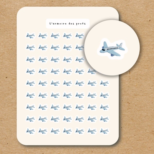 AIRPLANE Icon Sticker Sheet / Travel Planner Stickers