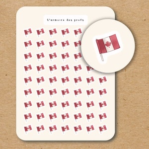 CANADA Icon Planner Stickers / Canadian Flag Planner Stickers / Travel Stickers for Planner & Journal