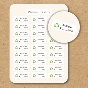 RECICLAJE pegatinas del planificador de presupuestos, pegatinas del rastreador de finanzas de gastos, diario financiero, pegatinas de facturas vencidas